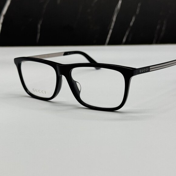 NEW GUCCI GG0696OA 001 GUCCI BLACK SQUARE EYEGLASSES GUCCI - Picture 5 of 10